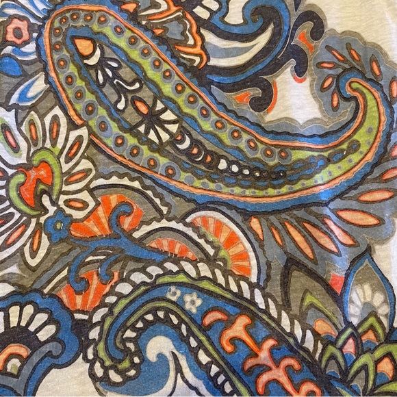 J. Crew Lightweight Paisley Short Sleeved T-Shirt.  Size XS - Picture 4 of 6